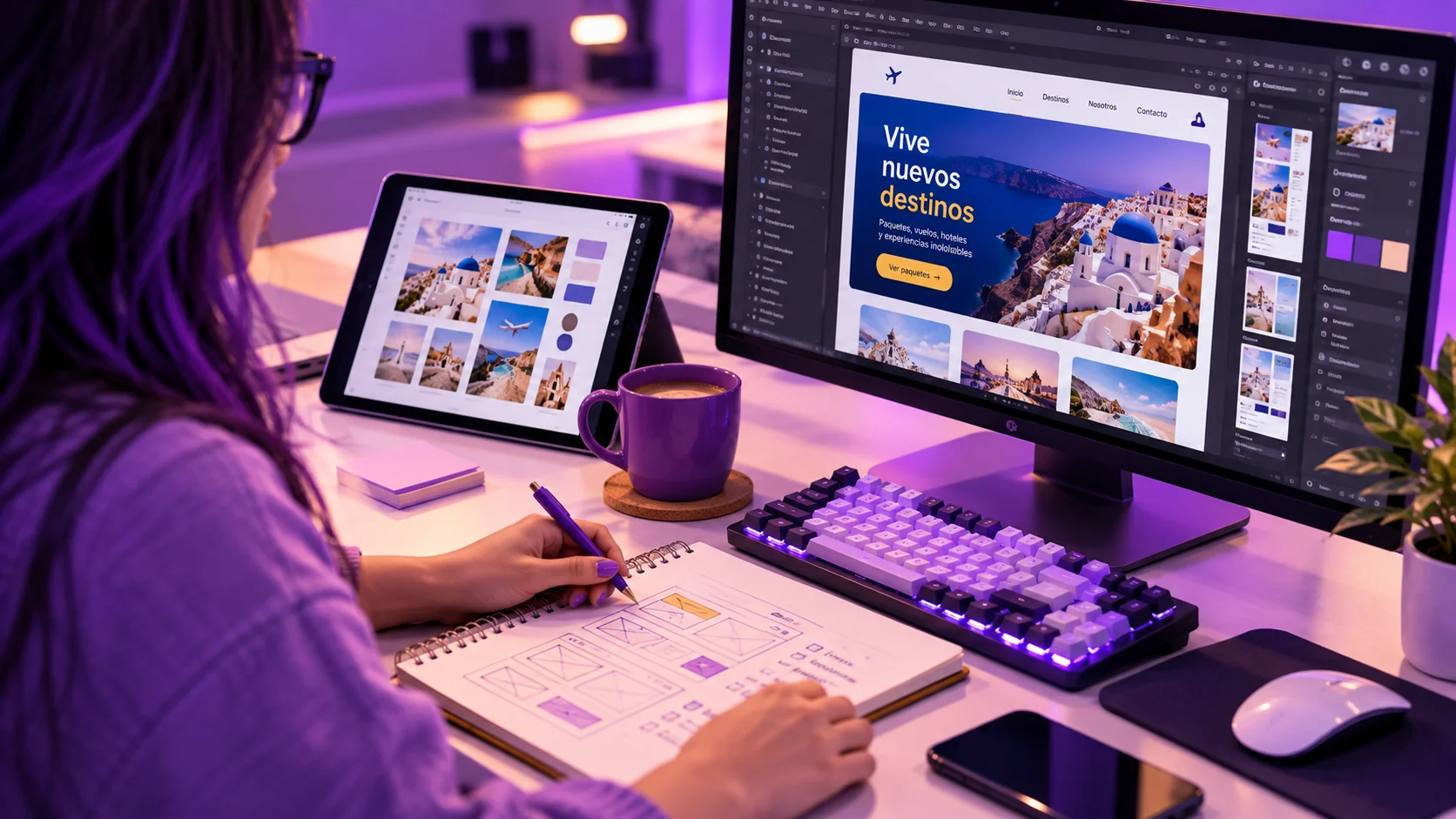 Nano Marketing trabajando en un diseño web